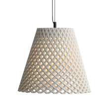 Golden 2419-14 WCT - Golden Lighting Clarus 14in Integrated LED Pendant in White Sandstone Cement